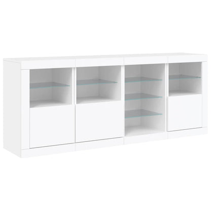 Sideboard with LED Lights 164x37x67 cm White