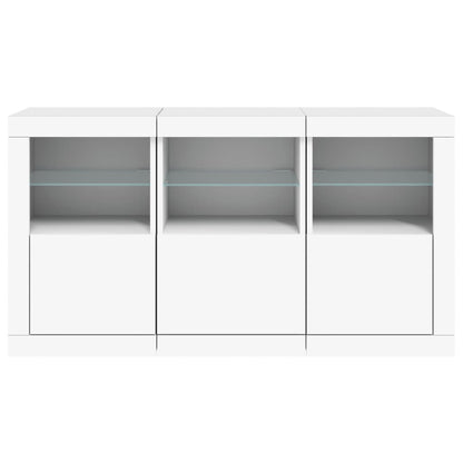 Sideboard with LED Lights 123x37x67 cm White