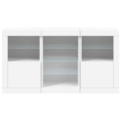 Sideboard with LED Lights 123x37x67 cm White