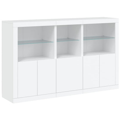 Sideboard with LED Lights 162x37x100 cm White