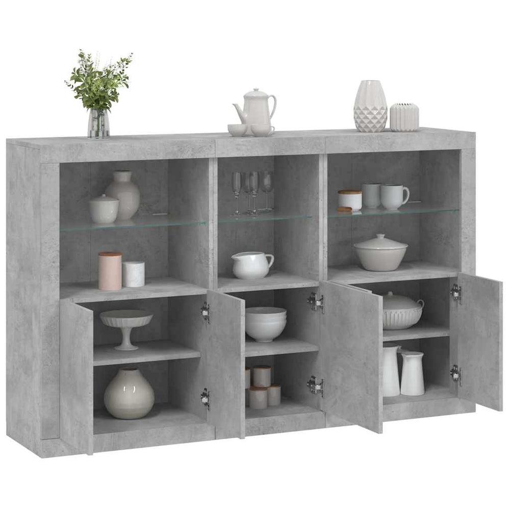 vidaXL Sideboard with LED Lights 162x37x100 cm
