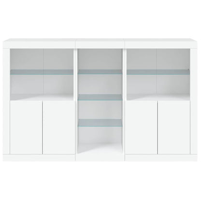 Sideboard with LED Lights 162x37x100 cm White
