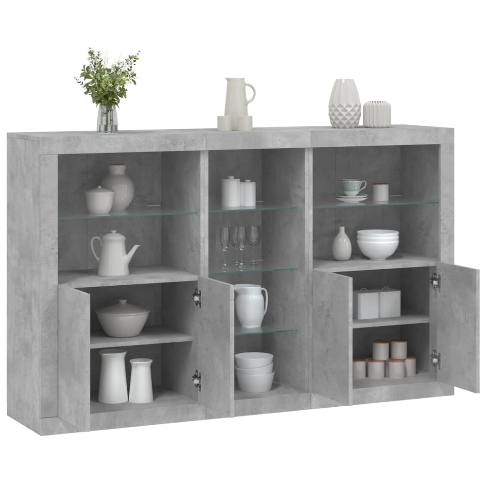 vidaXL Sideboard with LED Lights 162x37x100 cm
