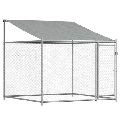 vidaXL Dog Cage with Roof and Door Grey 8x2x2 m Galvanised Steel 6