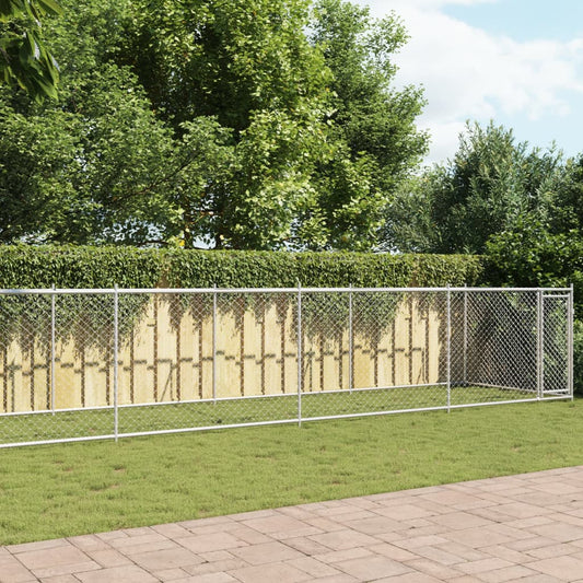 vidaXL Dog Cage with Door Grey 12x2x1,5 m Galvanised Steel 1
