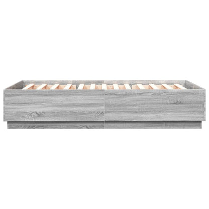 Bed Frame without Mattress 160x200 cm Grey sonoma