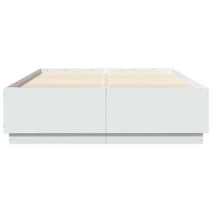 Bed Frame without Mattress 150x200 cm White