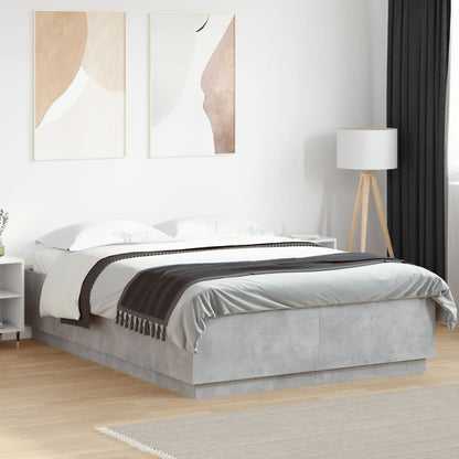 Bed Frame without Mattress 120x200 cm Concrete grey