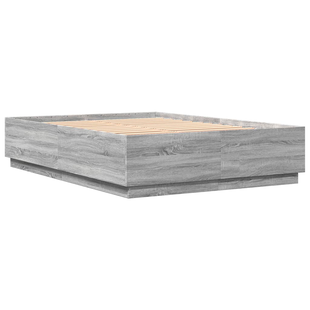 Bed Frame without Mattress 120x200 cm Grey sonoma