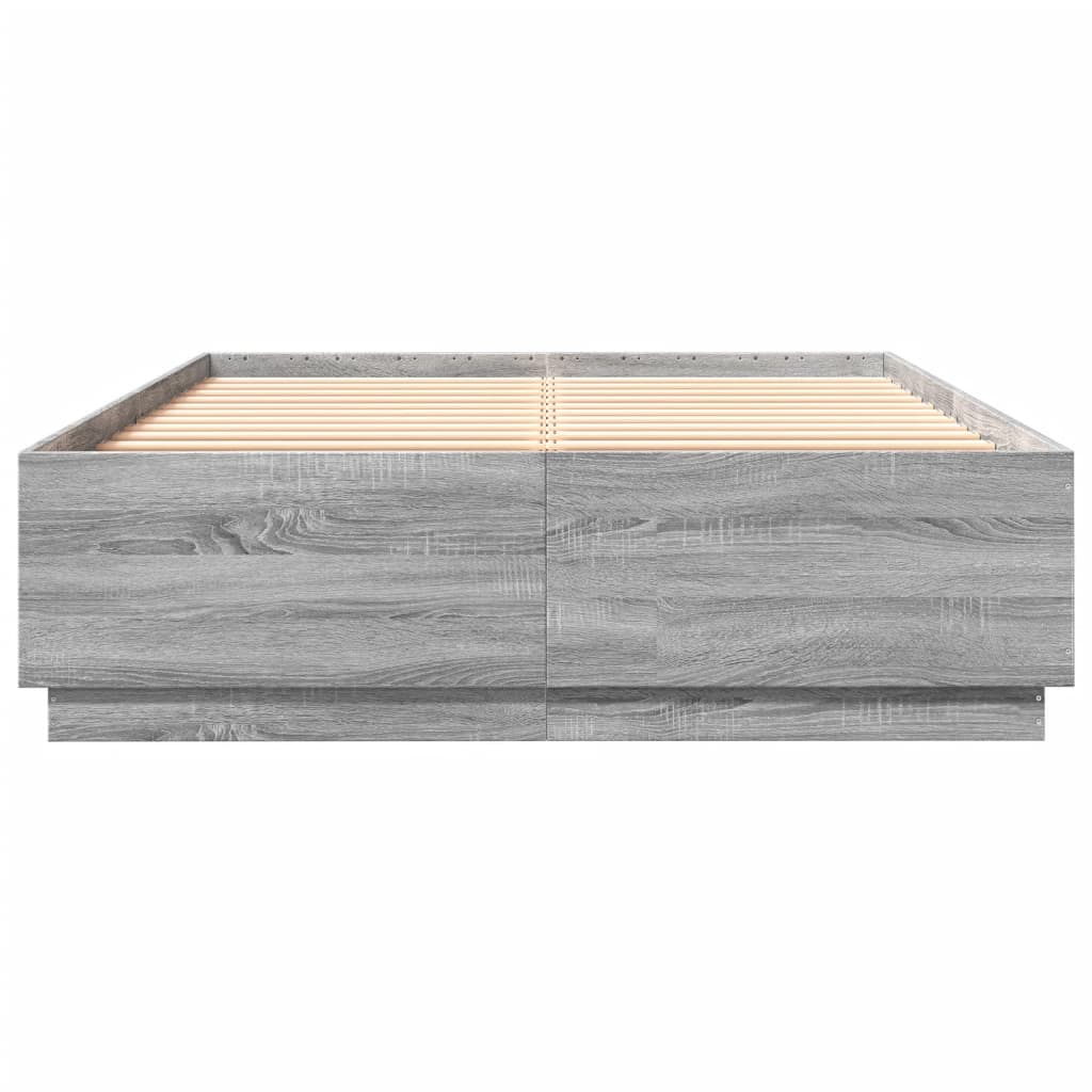 Bed Frame without Mattress 120x200 cm Grey sonoma