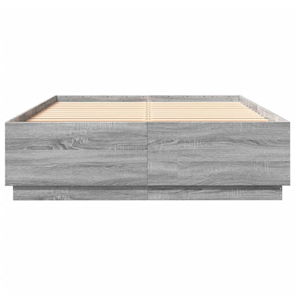 Bed Frame without Mattress 120x200 cm Grey sonoma