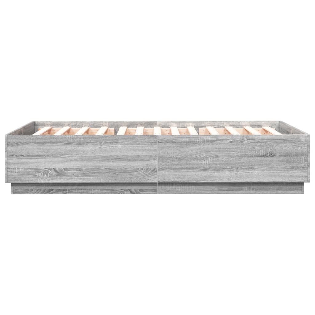 Bed Frame without Mattress 120x200 cm Grey sonoma