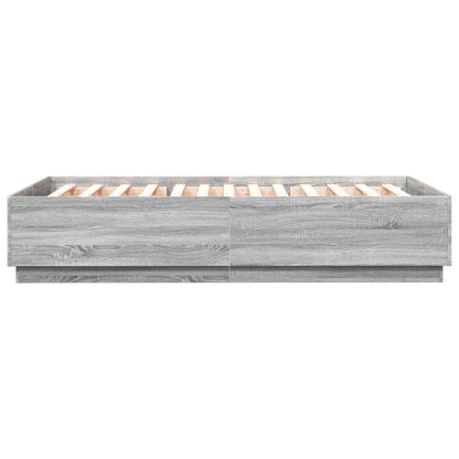 Bed Frame without Mattress 120x200 cm Grey sonoma