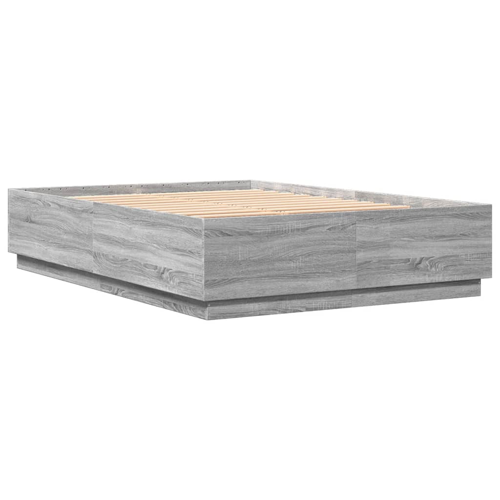 Bed Frame without Mattress 120x200 cm Grey sonoma