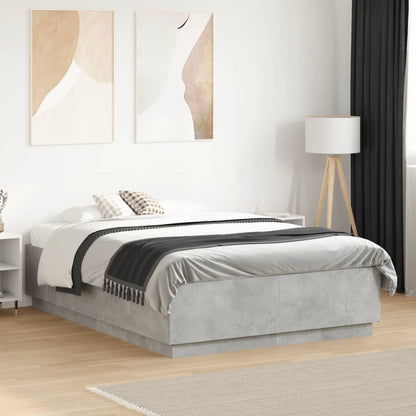Bed Frame without Mattress 120x190 cm Concrete grey