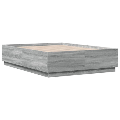 Bed Frame without Mattress 120x190 cm Grey sonoma