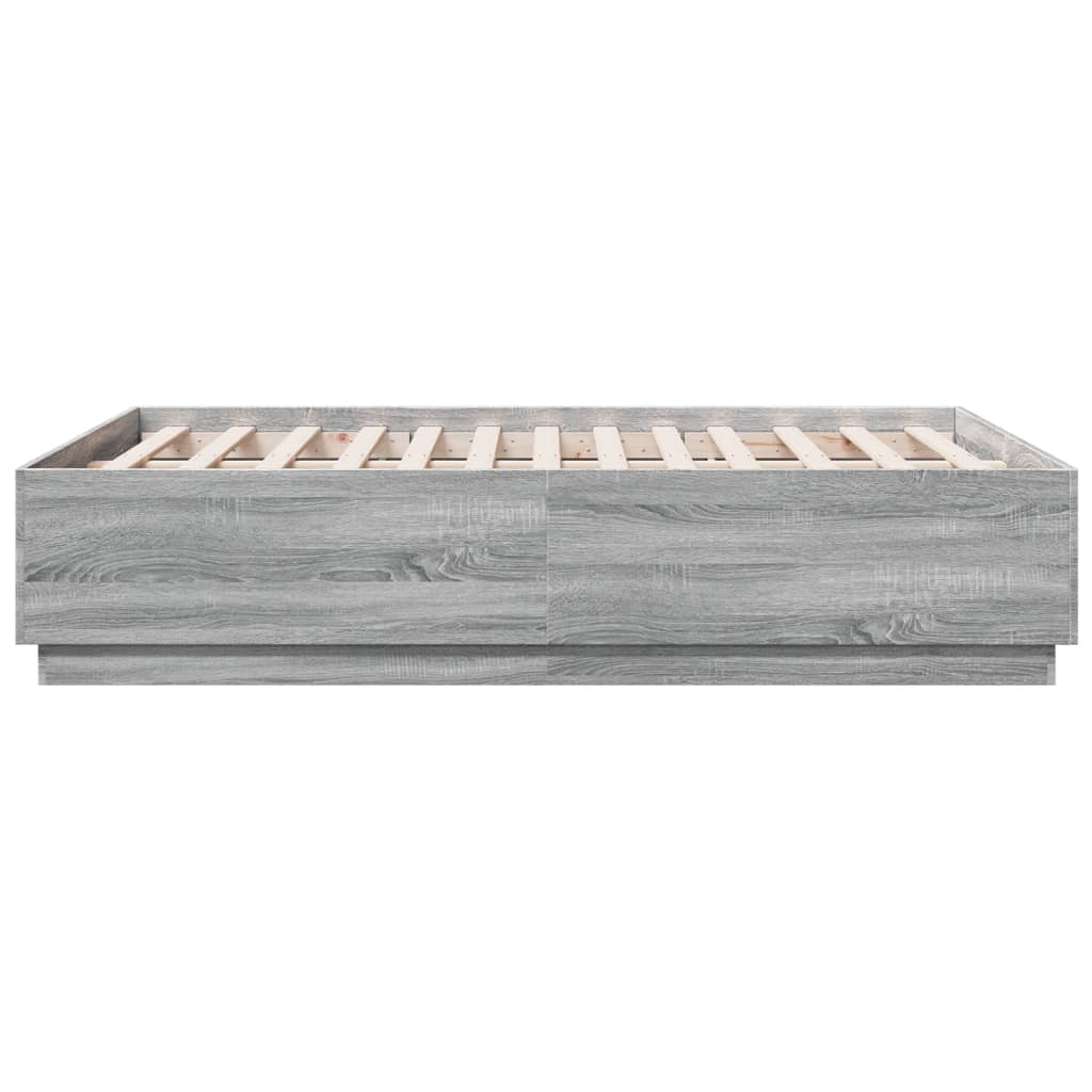 Bed Frame without Mattress 120x190 cm Grey sonoma