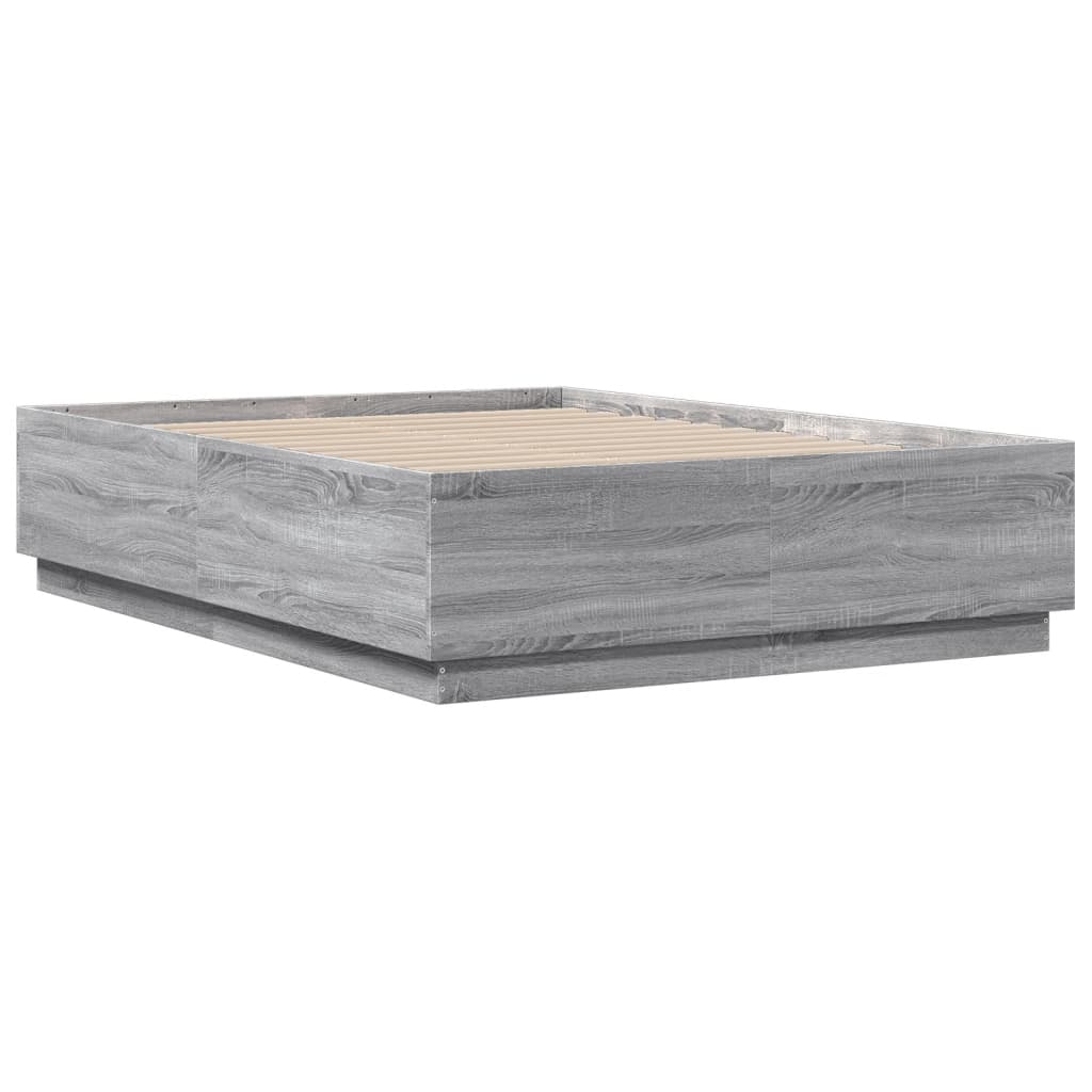 Bed Frame without Mattress 120x190 cm Grey sonoma
