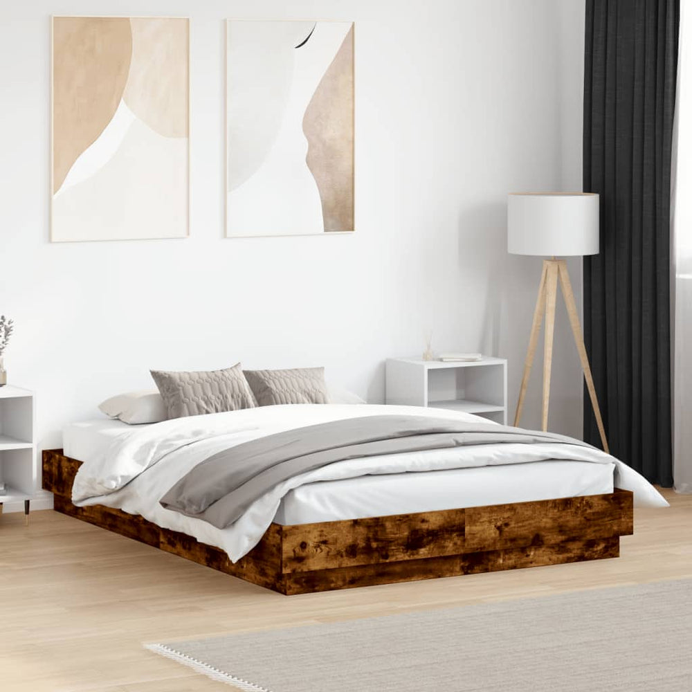 vidaXL Bed Frame with LED without Mattress 120x190 cm