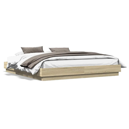 Bed Frame without Mattress 200x200 cm Sonoma oak