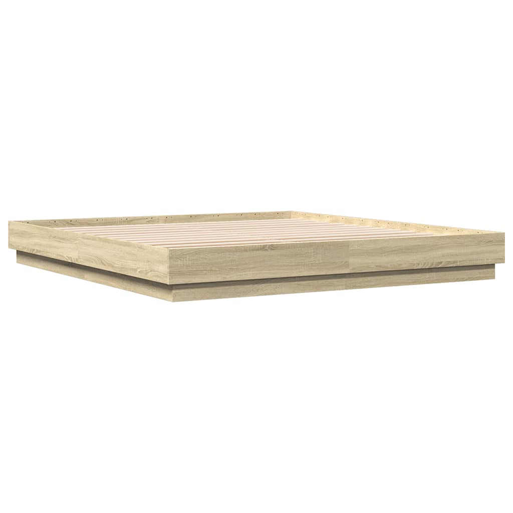 Bed Frame without Mattress 200x200 cm Sonoma oak