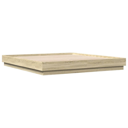 Bed Frame without Mattress 200x200 cm Sonoma oak