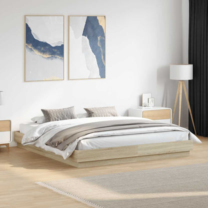 Bed Frame without Mattress 200x200 cm Sonoma oak