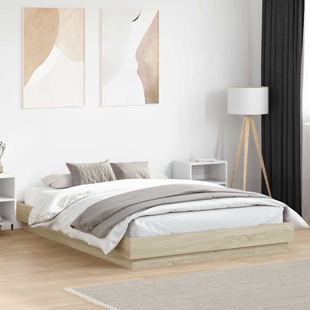 Bed Frame without Mattress 140x200 cm Sonoma oak