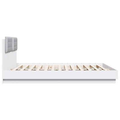 vidaXL Bed Frame without Mattress White 200x200cm 6