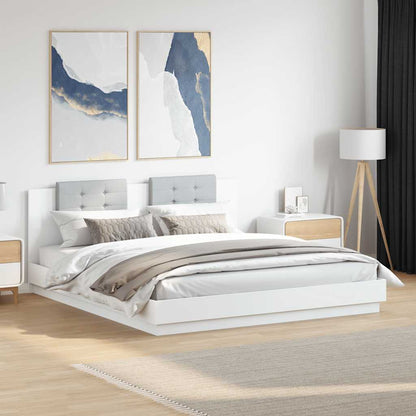 Bed Frame without Mattress 200x200cm White