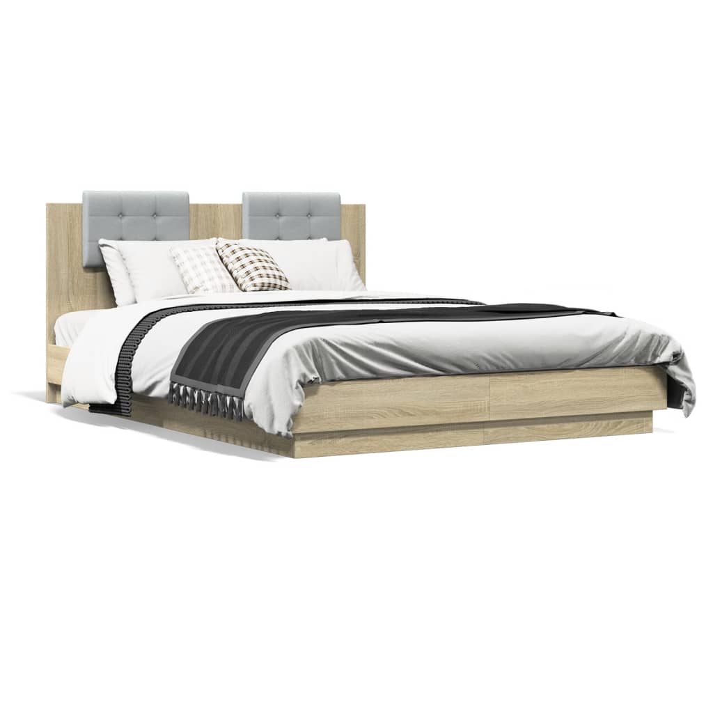 Bed Frame without Mattress 150x200 cm Sonoma oak