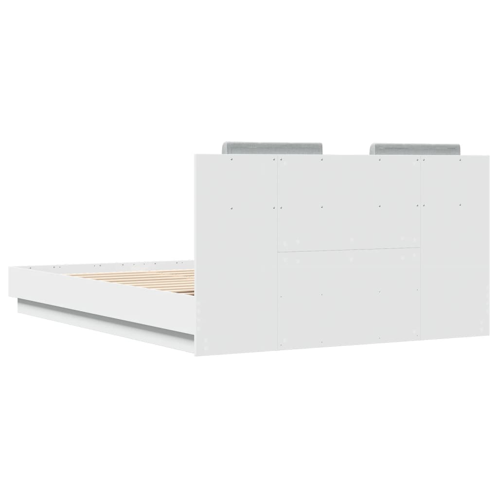 Bed Frame without Mattress 140x200 cm White