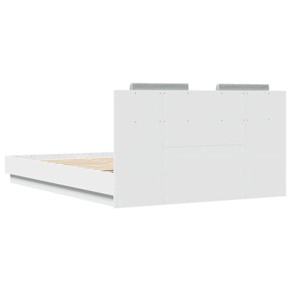 Bed Frame without Mattress 140x200 cm White