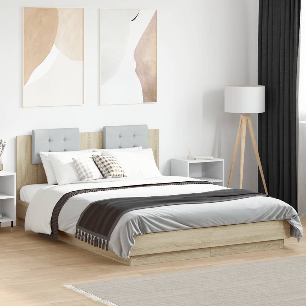Bed Frame without Mattress 140x200 cm Sonoma oak