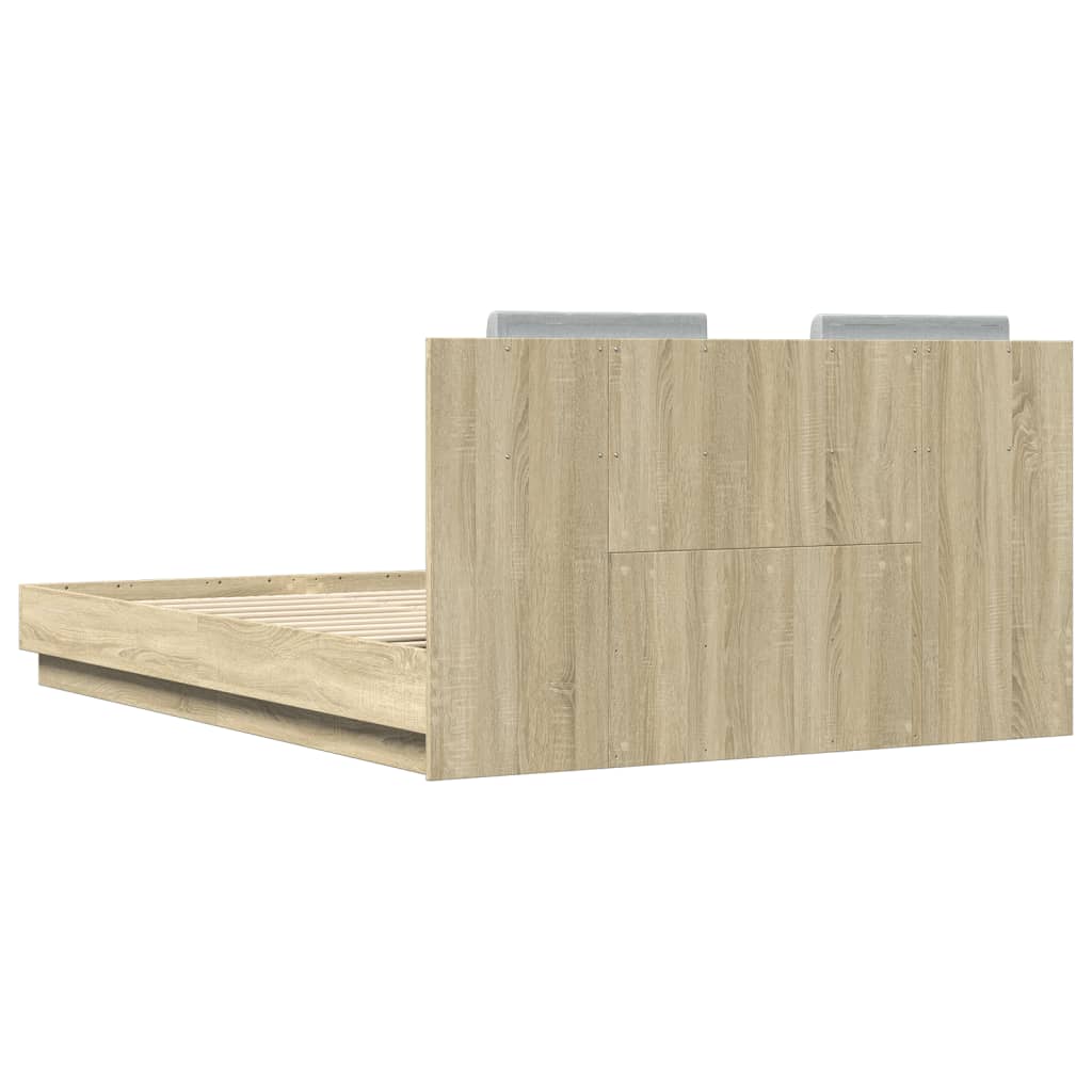 Bed Frame without Mattress 120x200 cm Sonoma oak