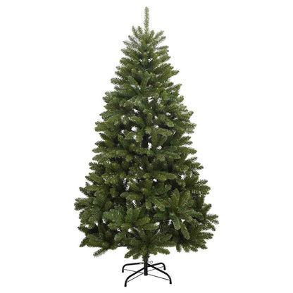 Artificial Christmas Tree 240 cm 300 LEDs Warm White Green Ø 120 x 240 cm with 300 LEDs&white/grey balls