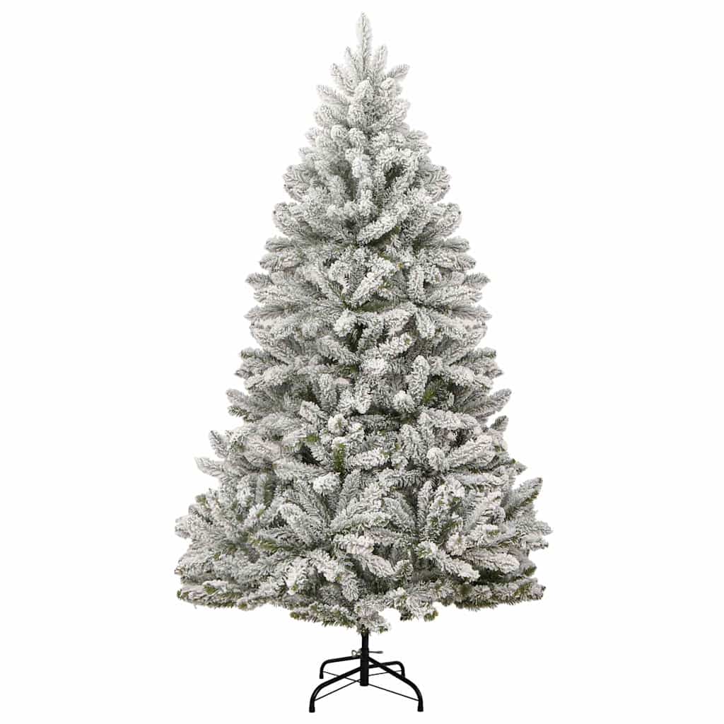 Artificial Christmas Tree 240 cm 300 LEDs Warm White Green and White Ø 120 x 240 cm with 300 LEDs&white/grey balls