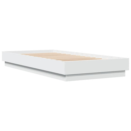 Bed Frame without Mattress Engineered Wood Length 200 cm White 100 cm