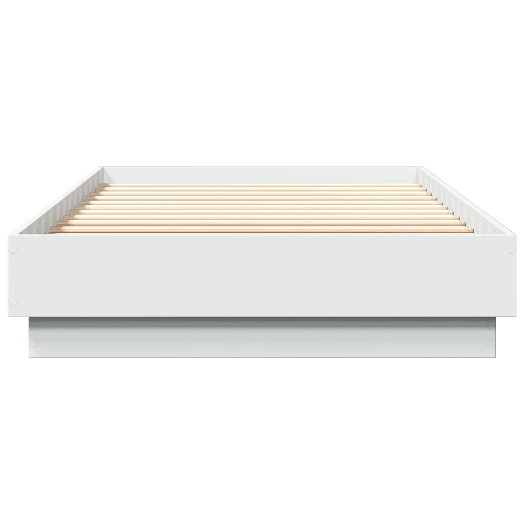 Bed Frame without Mattress Engineered Wood Length 200 cm White 100 cm