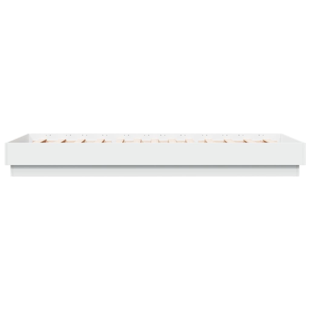 Bed Frame without Mattress Engineered Wood Length 200 cm White 100 cm