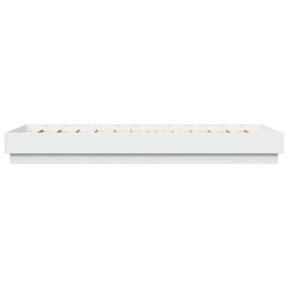 Bed Frame without Mattress Engineered Wood Length 200 cm White 100 cm