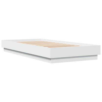 Bed Frame without Mattress Engineered Wood Length 200 cm White 100 cm