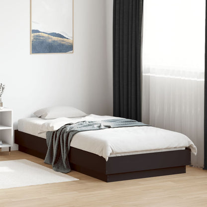 Bed Frame without Mattress Engineered Wood Length 200 cm Black 100 cm