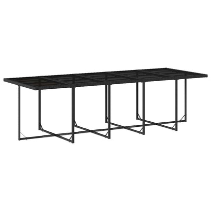 vidaXL 11 Piece Garden Dining Set with Cushions Black Poly Rattan 3