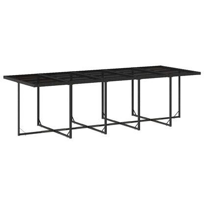 vidaXL 11 Piece Garden Dining Set with Cushions Black Poly Rattan 3