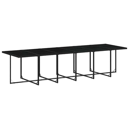 vidaXL 17 Piece Garden Dining Set with Cushions Black Poly Rattan 3
