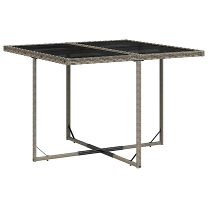 vidaXL 11 Piece Garden Dining Set with Cushions Grey Poly Rattan 4