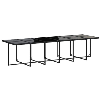vidaXL 13 Piece Garden Dining Set with Cushions Black Poly Rattan 4