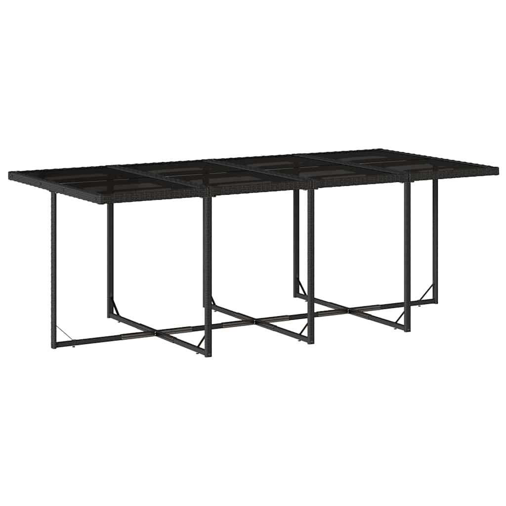 vidaXL 13 Piece Garden Dining Set with Cushions Black Poly Rattan 4