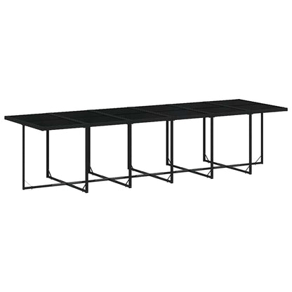 vidaXL 17 Piece Garden Dining Set with Cushions Black Poly Rattan 3